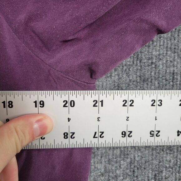 SOFT SURROUNDINGS Purple 2AH51 Tencel Asymmetrical Wrap Tunic Top LARGE - Picture 8 of 12